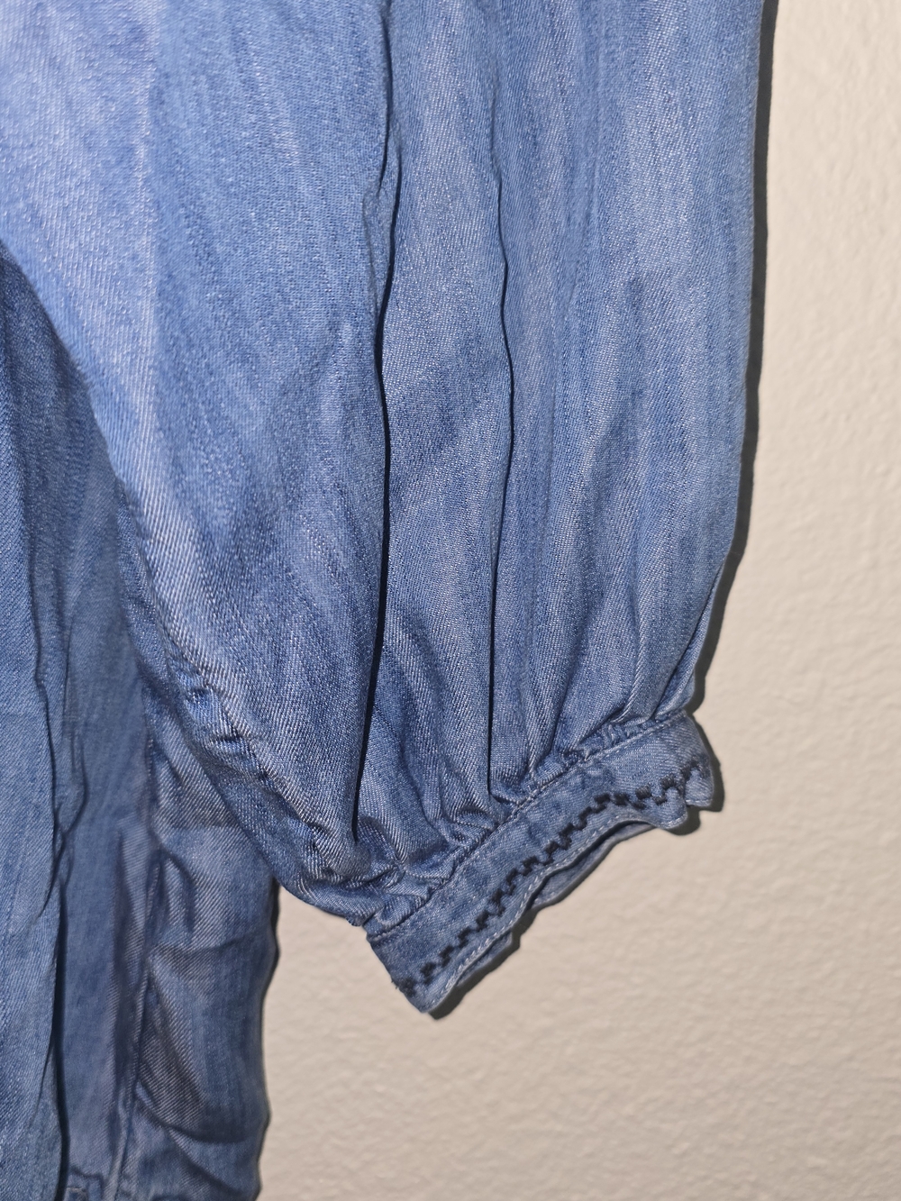 Wonderly Indigo Embroidered Button-Up Blouse - Picture 4 of 5